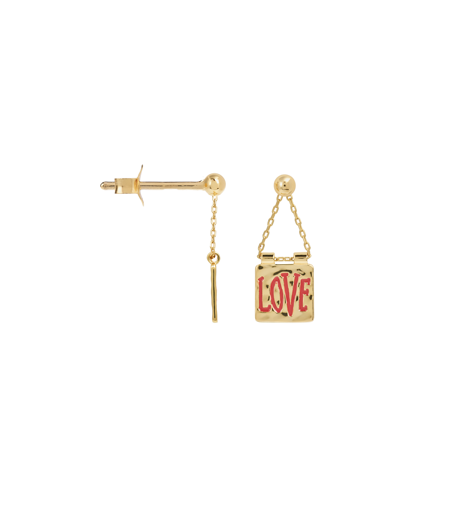A&N Single Love Note Stud