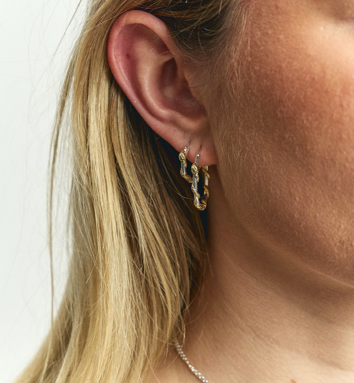 A&N Small Twisting Serpent Hoop Earrings