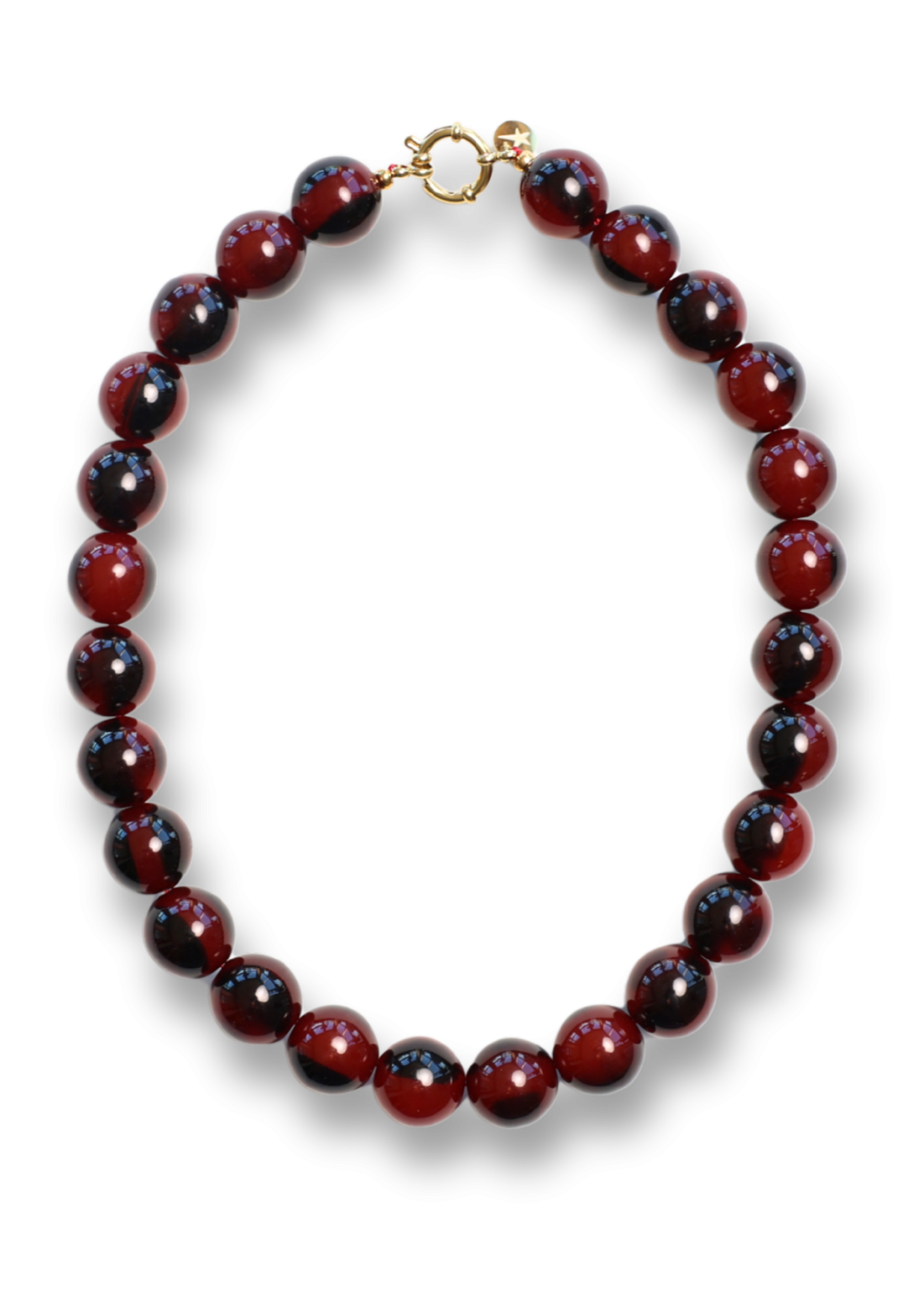 BS Wilma Burgundy Marble Necklace
