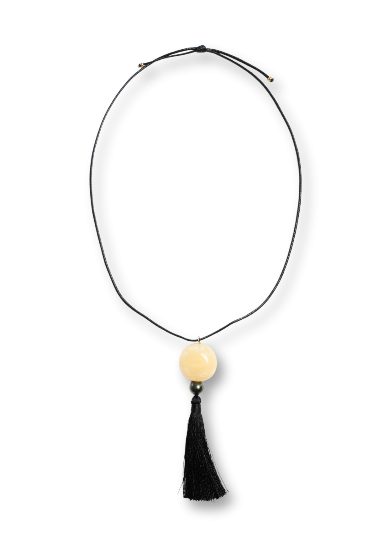 BS Tassel Round Necklace Black