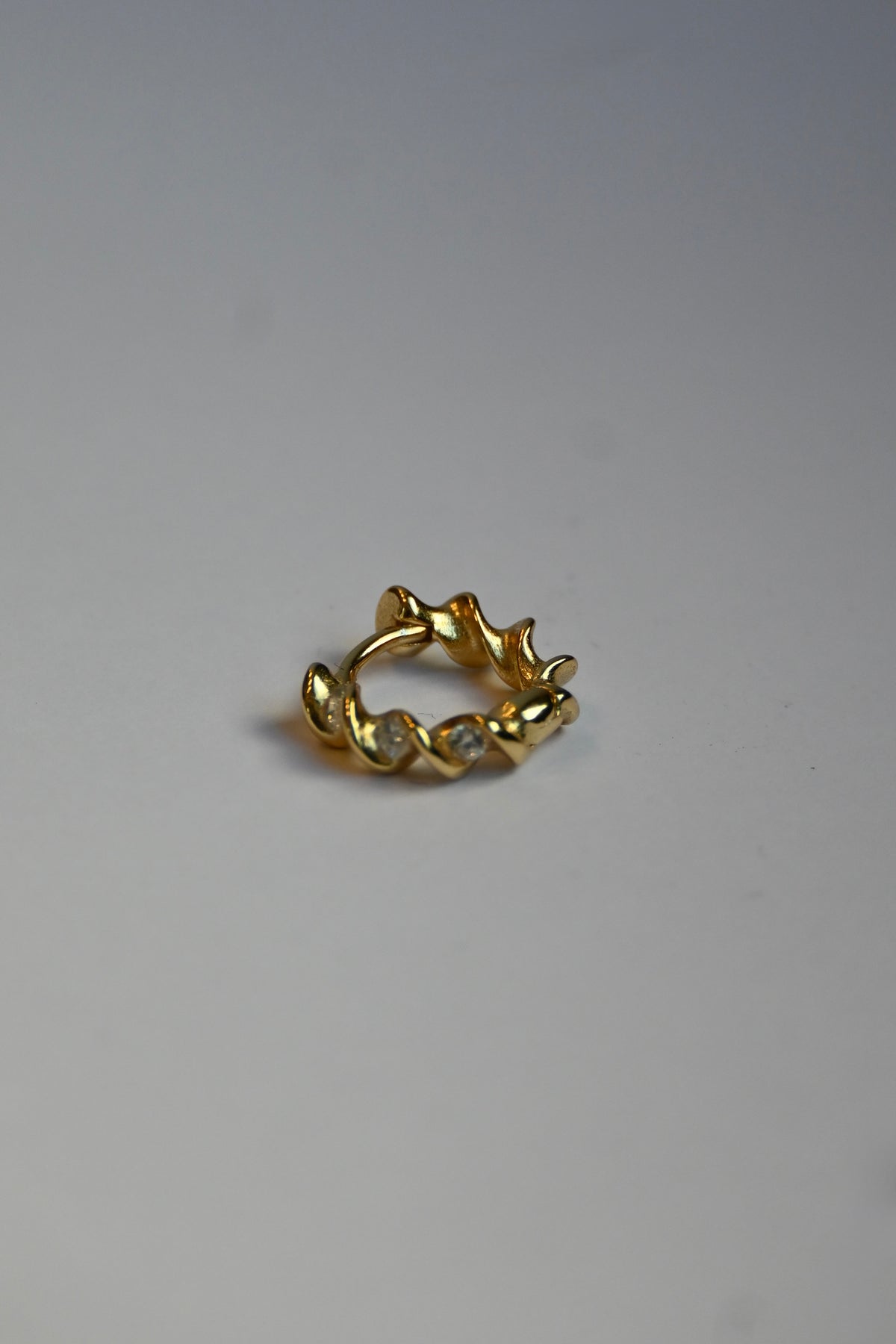 Lola Diamond Swirl Hoop Earring