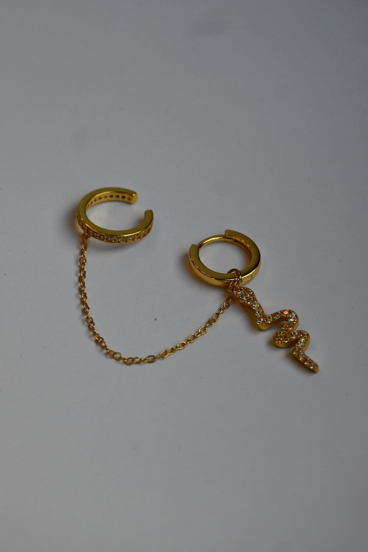 Diamond Snake Earcuff Earring