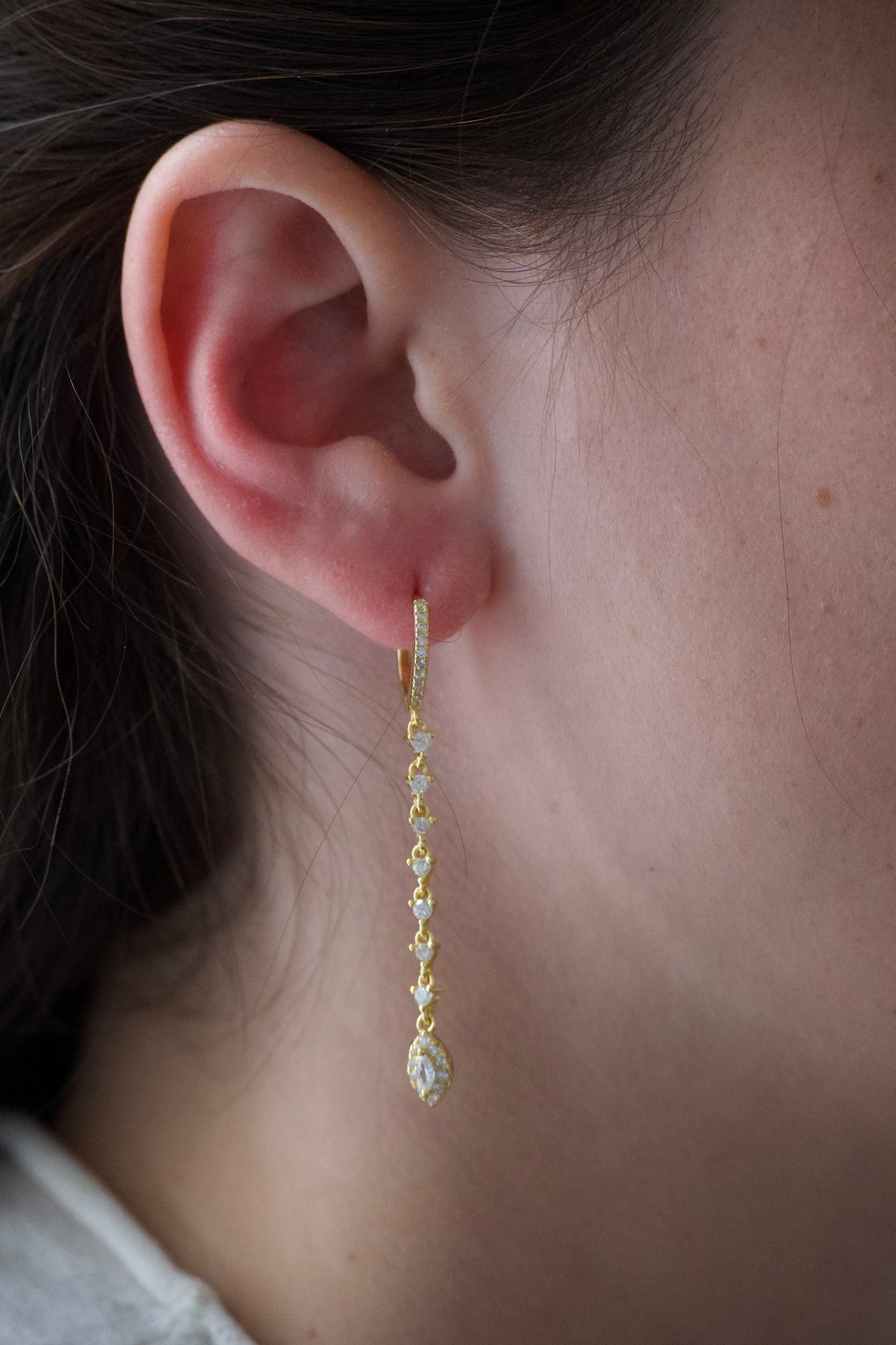 Alix Long Diamond Earring