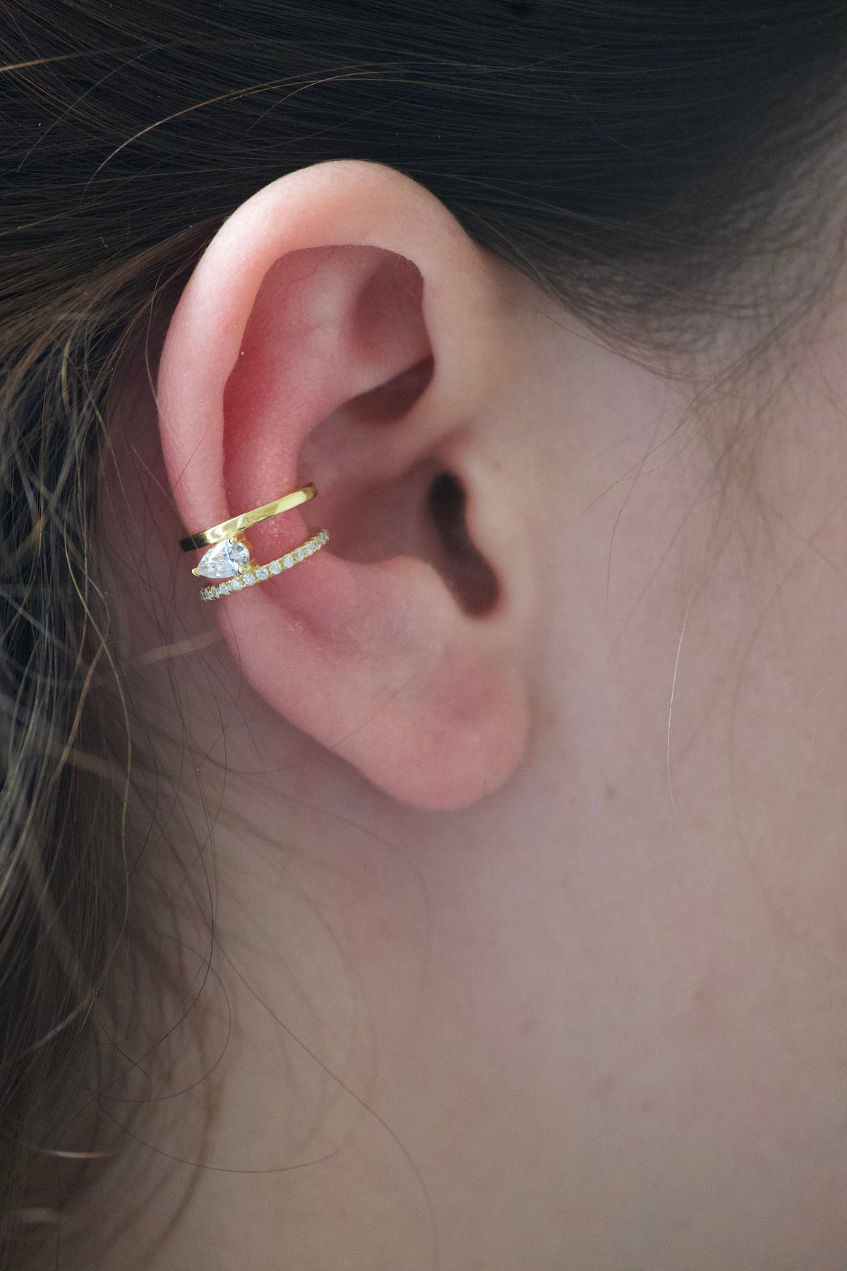 Isabella Double Diamond Earcuff