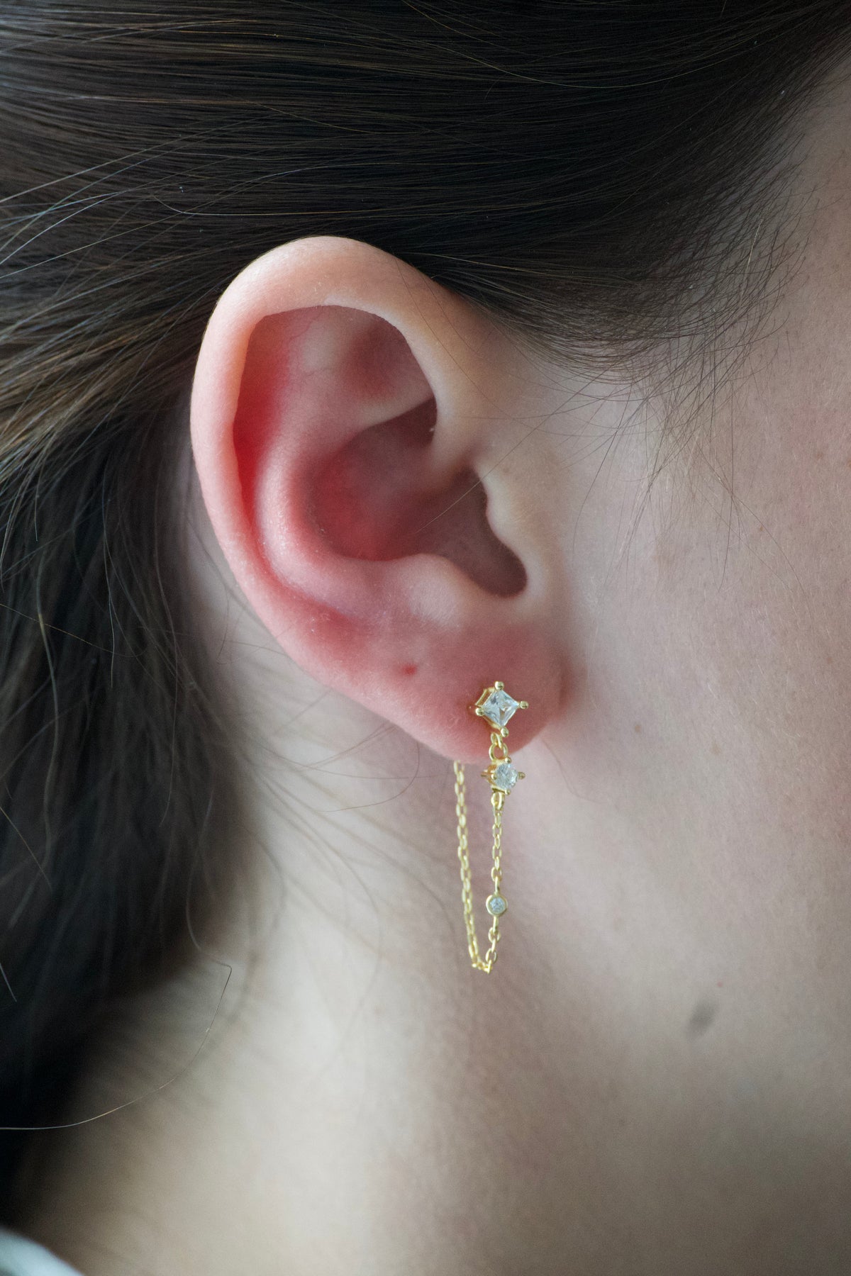 Elara Diamond Chain Earring