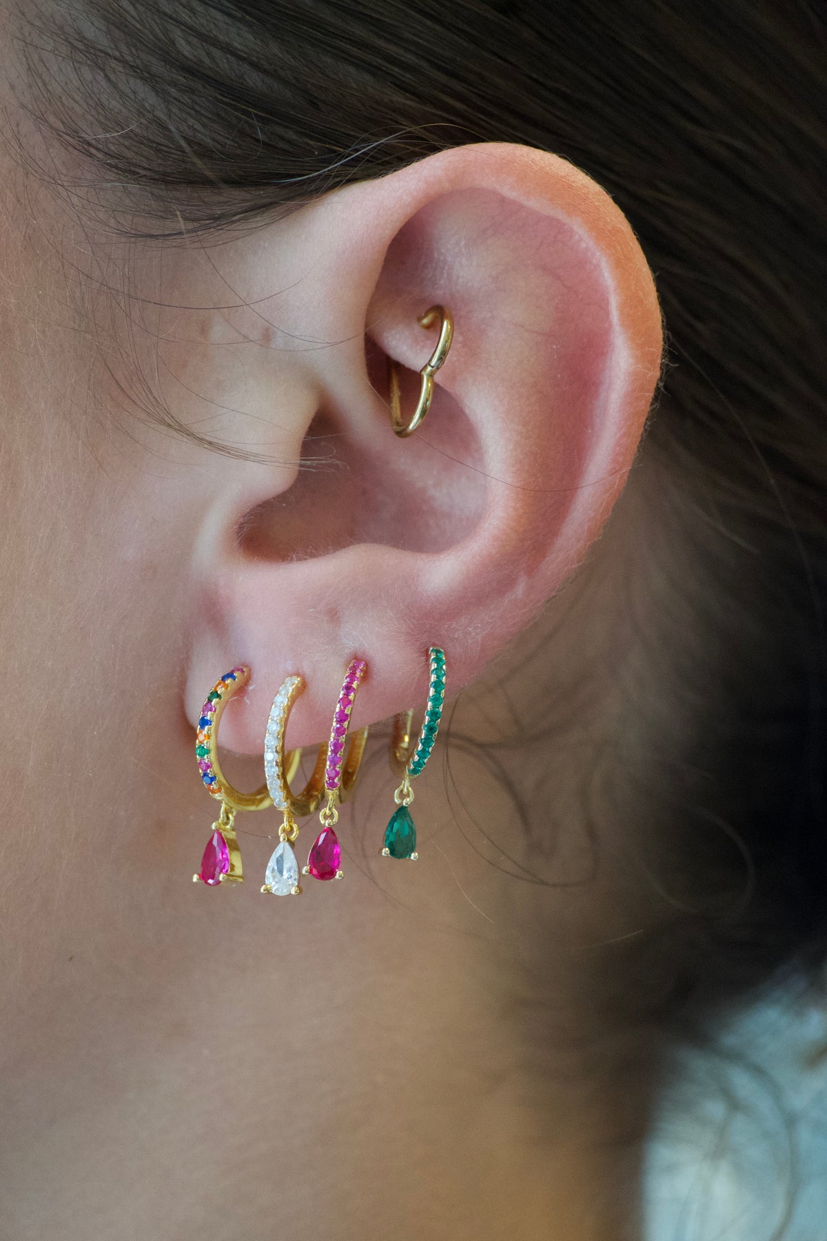 Diamond Drop Earring-Verschillende kleuren