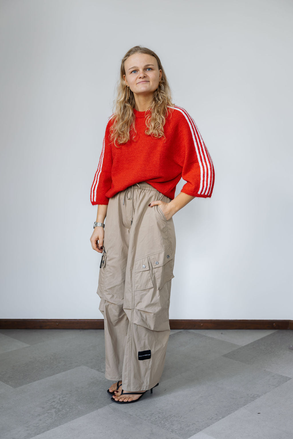 Ruby Ribbed Sweater Red