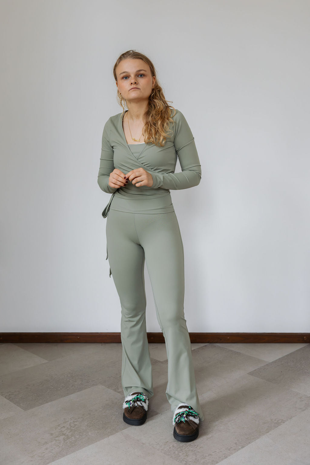 TLC Bruna Flared Legging Green