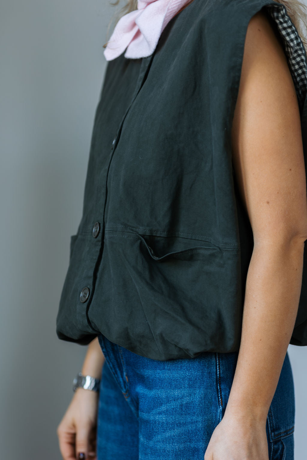 Freya Pocket Vest Kaki