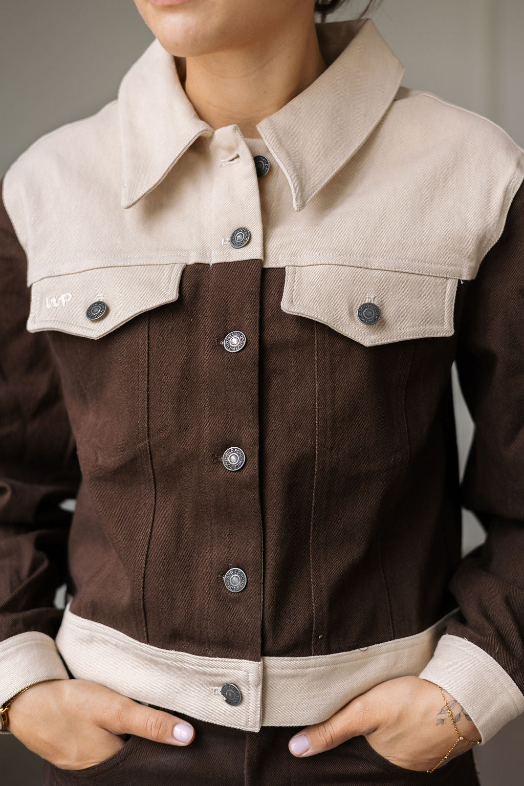 WP Talia Jacket - Brown & Ecru