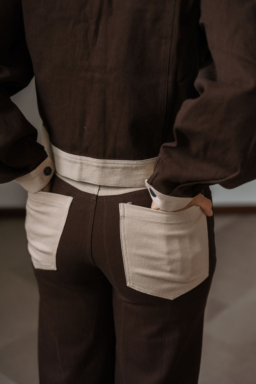 WP Mila Jeans - Brown & Ecru