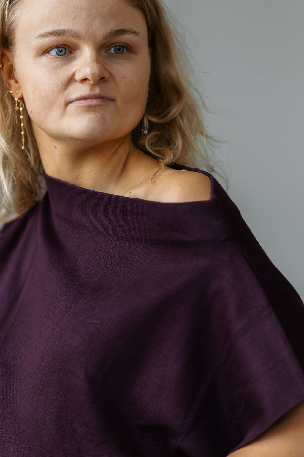 Lucy Off Shoulder Top Bordeaux
