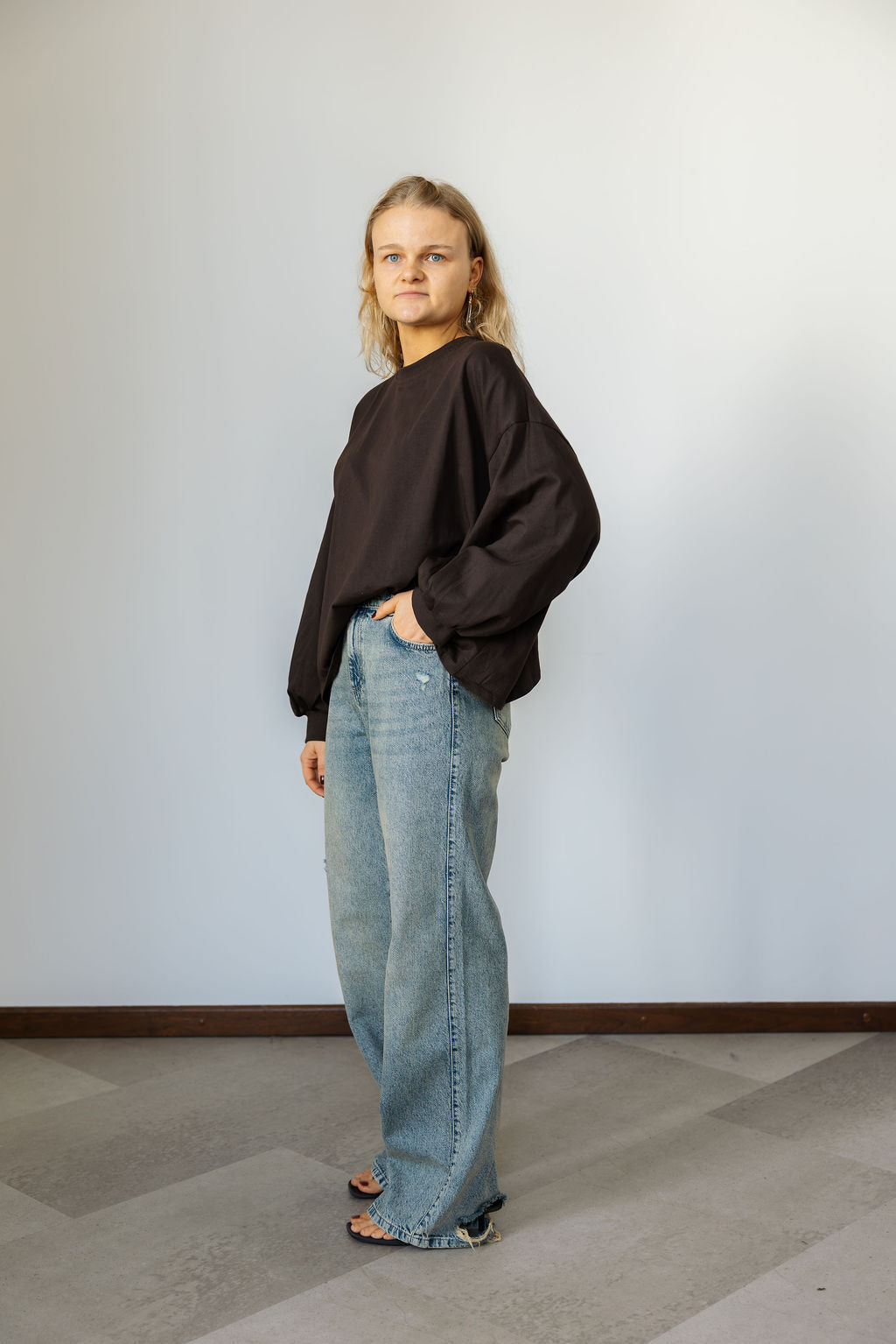 Nora Cross-Back Top Brown