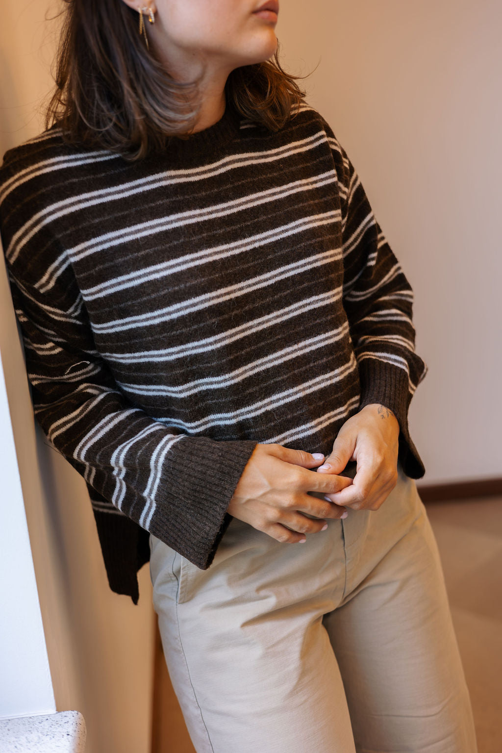 Envii Enada Split Knit Pine Stripe