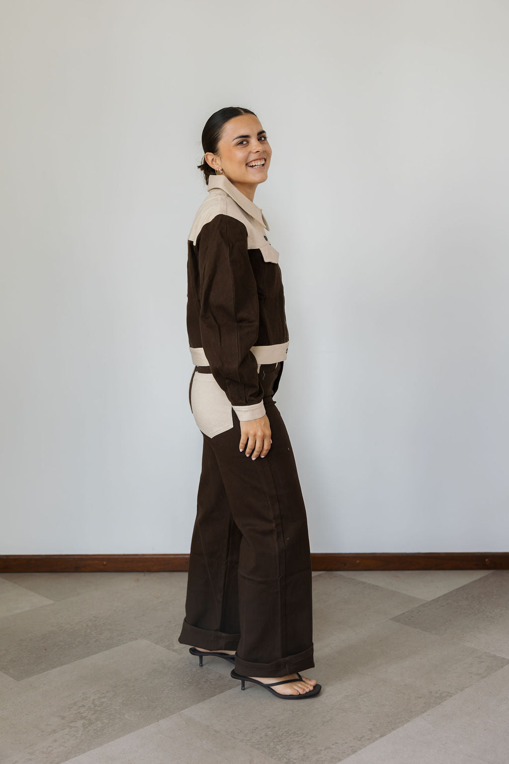 WP Talia Jacket - Brown & Ecru