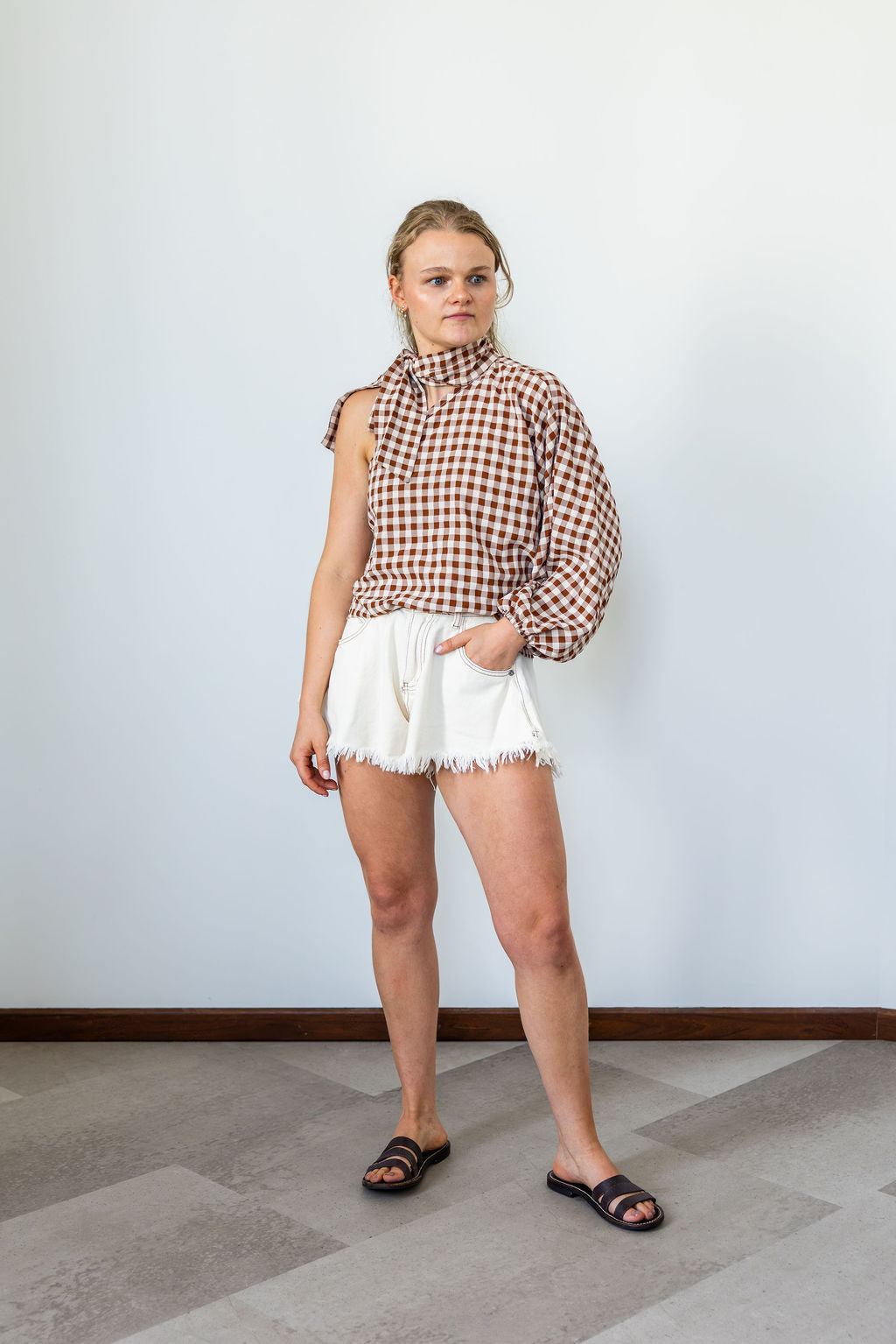 Pauline Bow Top Brown