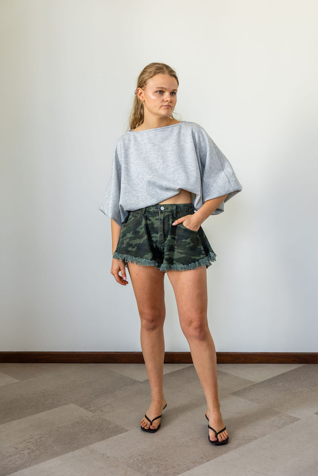 Phaedra Sweater Blouse Grey