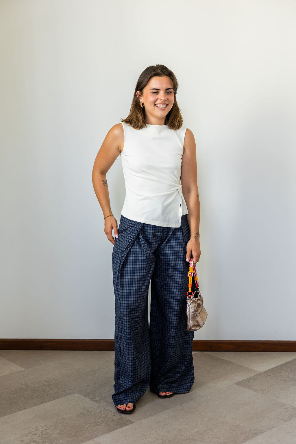 Talia chequered pants