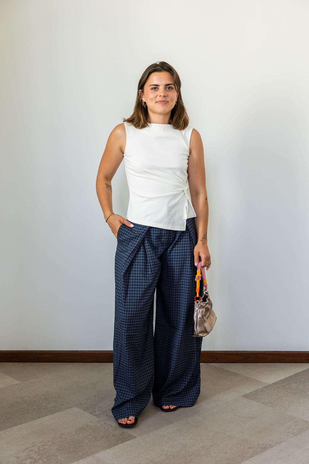 Talia chequered pants