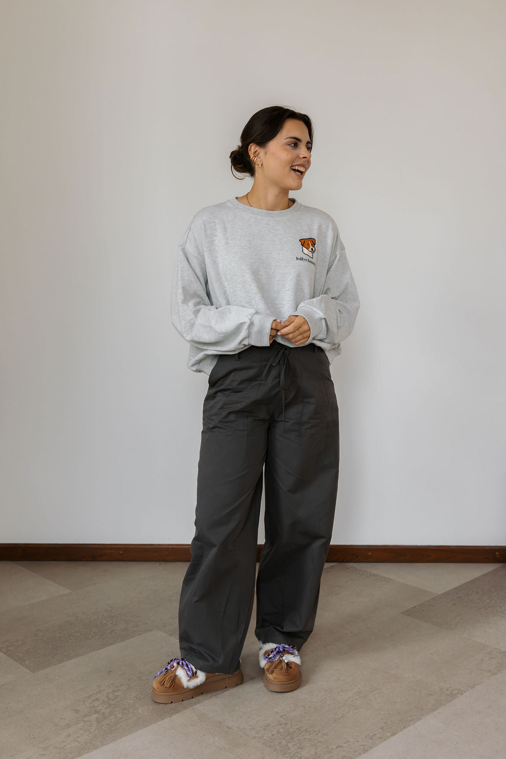 LL Sydney Dog Sweatshirt Light Grey