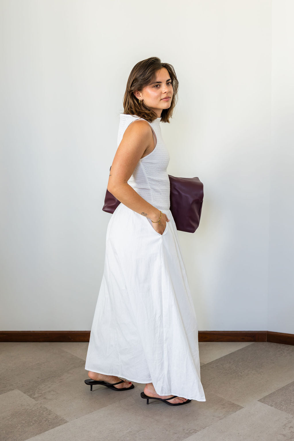 Bo Long Dress White