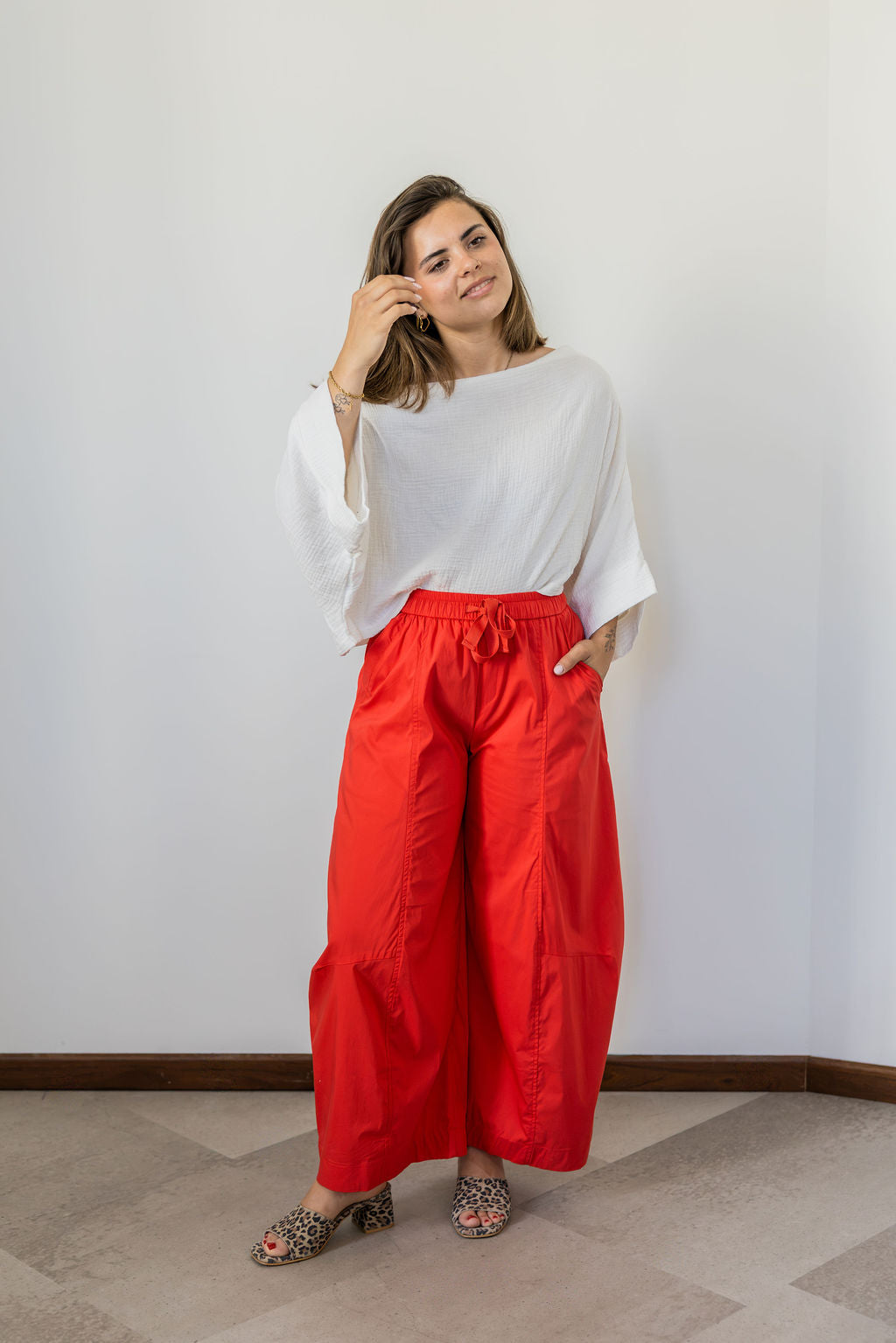 Silke Pantalon Rouge
