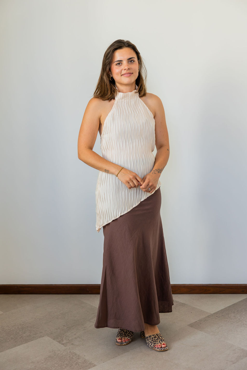 Senna Halter Top Beige