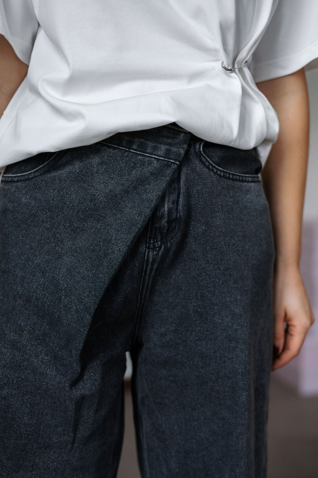 REFINED Woven Denim Jelene - Antra