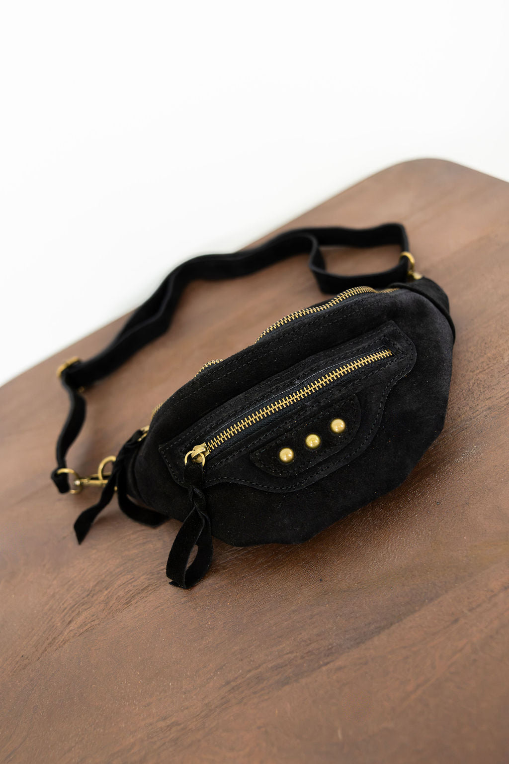 Black Stud Belt Bag
