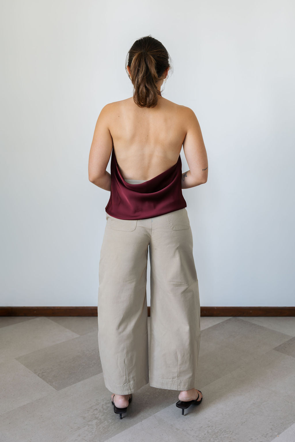 Riley Halter Top Bordeaux