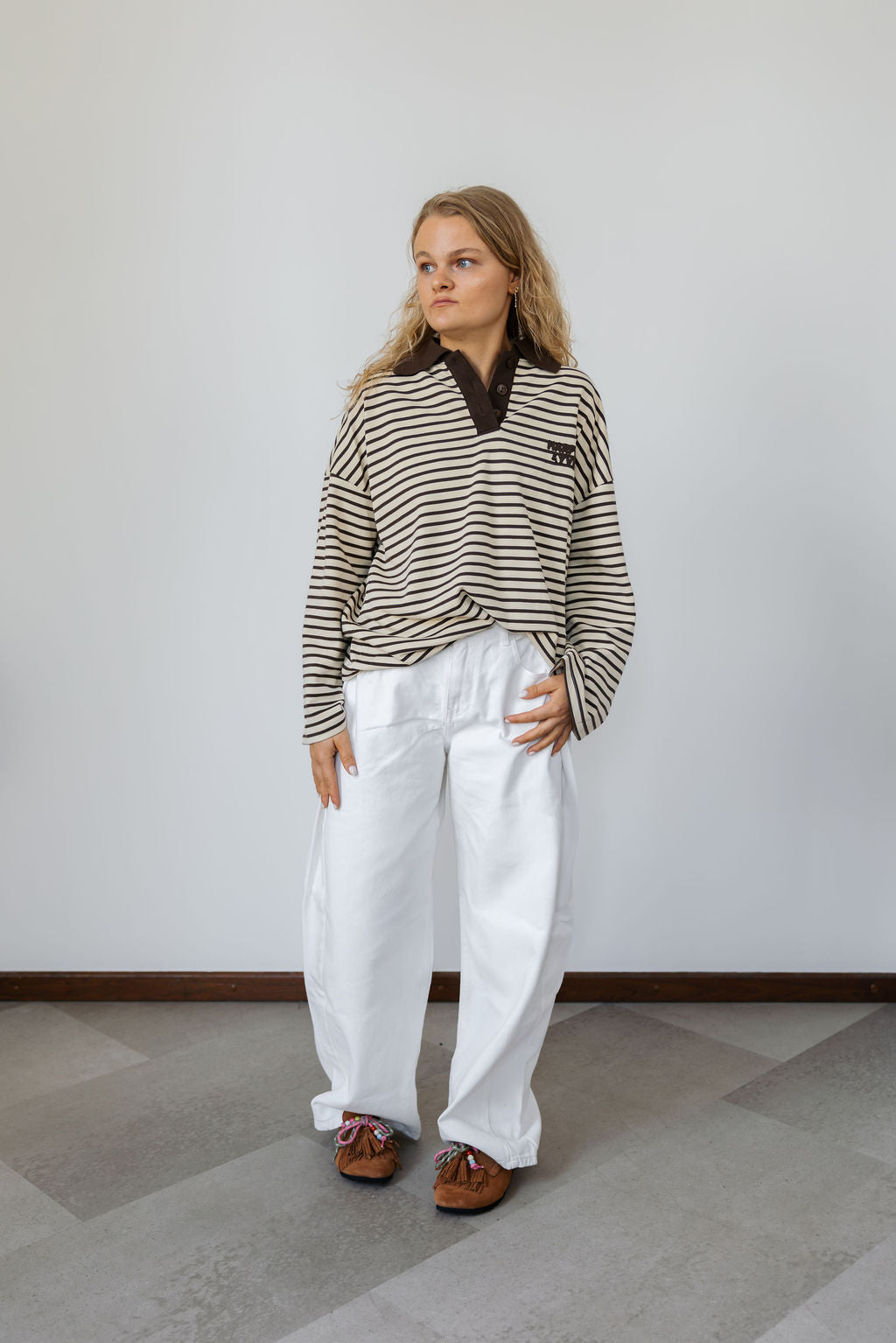 Julia Folded Jeans White