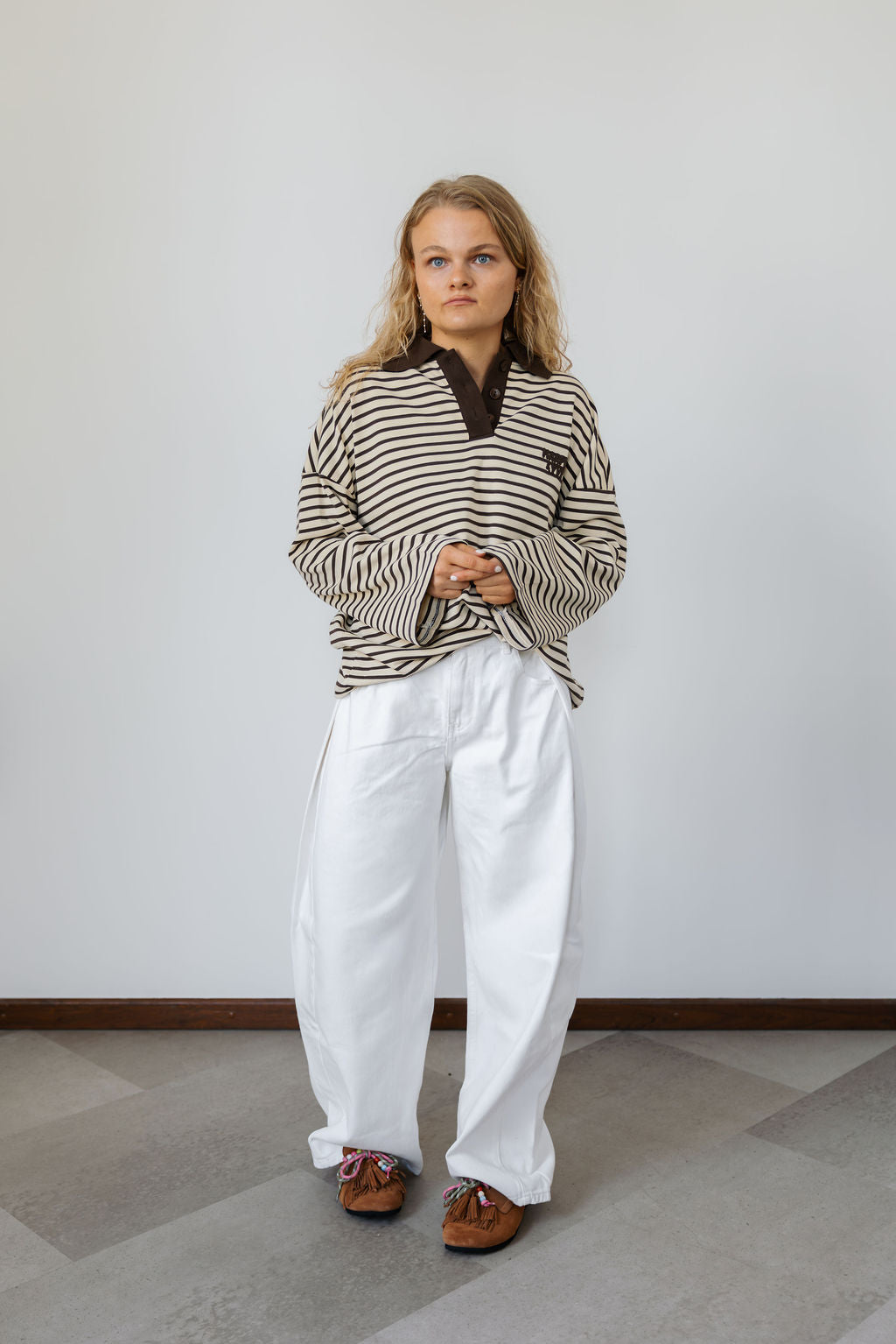 Julia Folded Jeans White