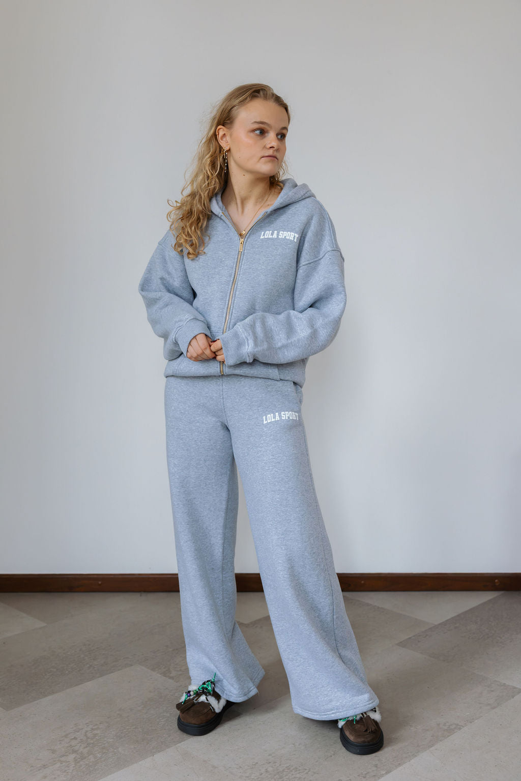 TLC Stella Zip Hoodie Grey