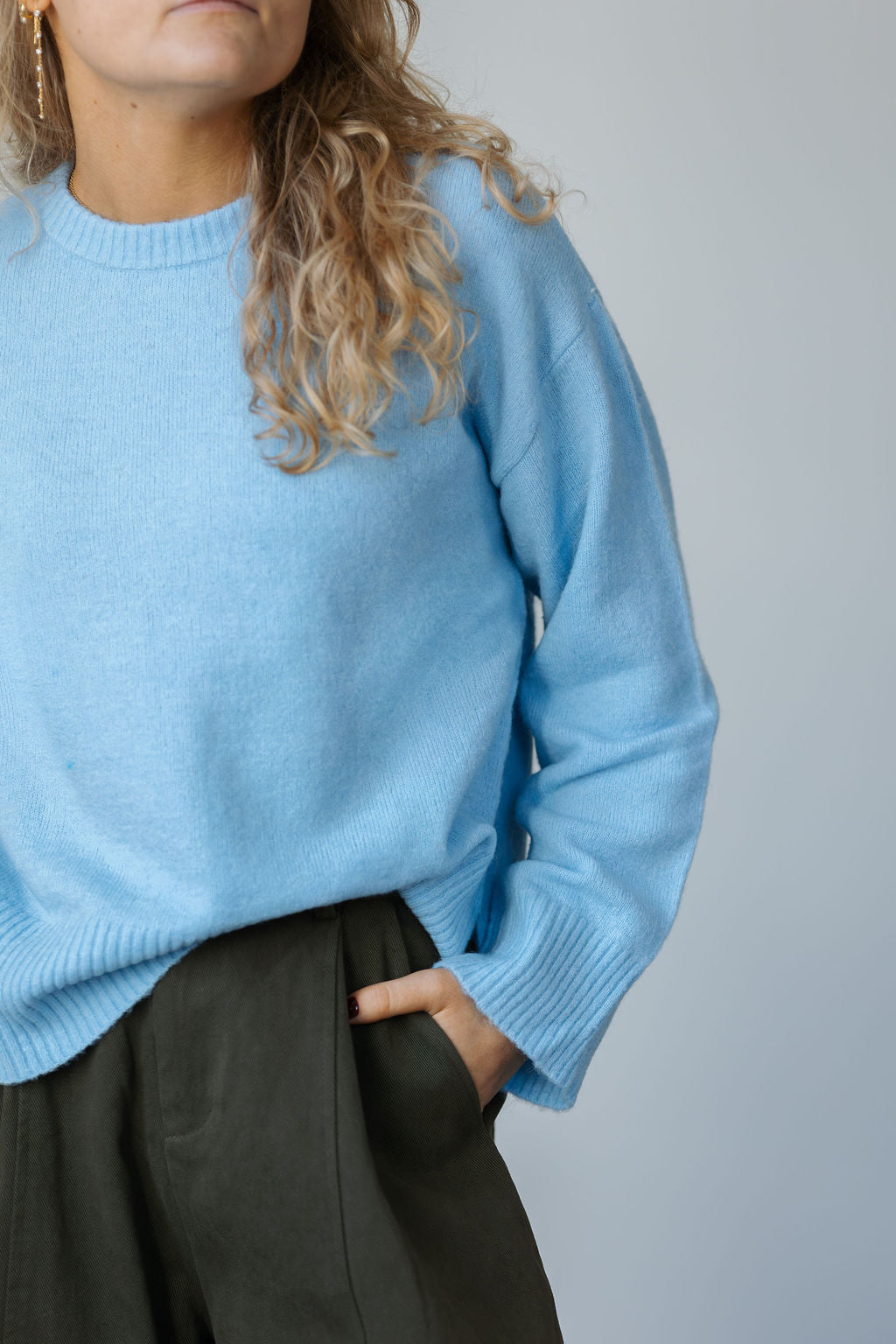 Envii Enada Split Knit Powder Blue