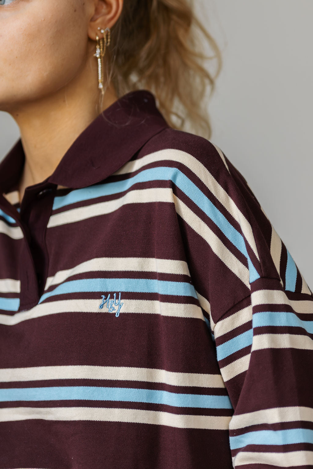 H&Y Pollie Sweater Daydream Blue Stripe