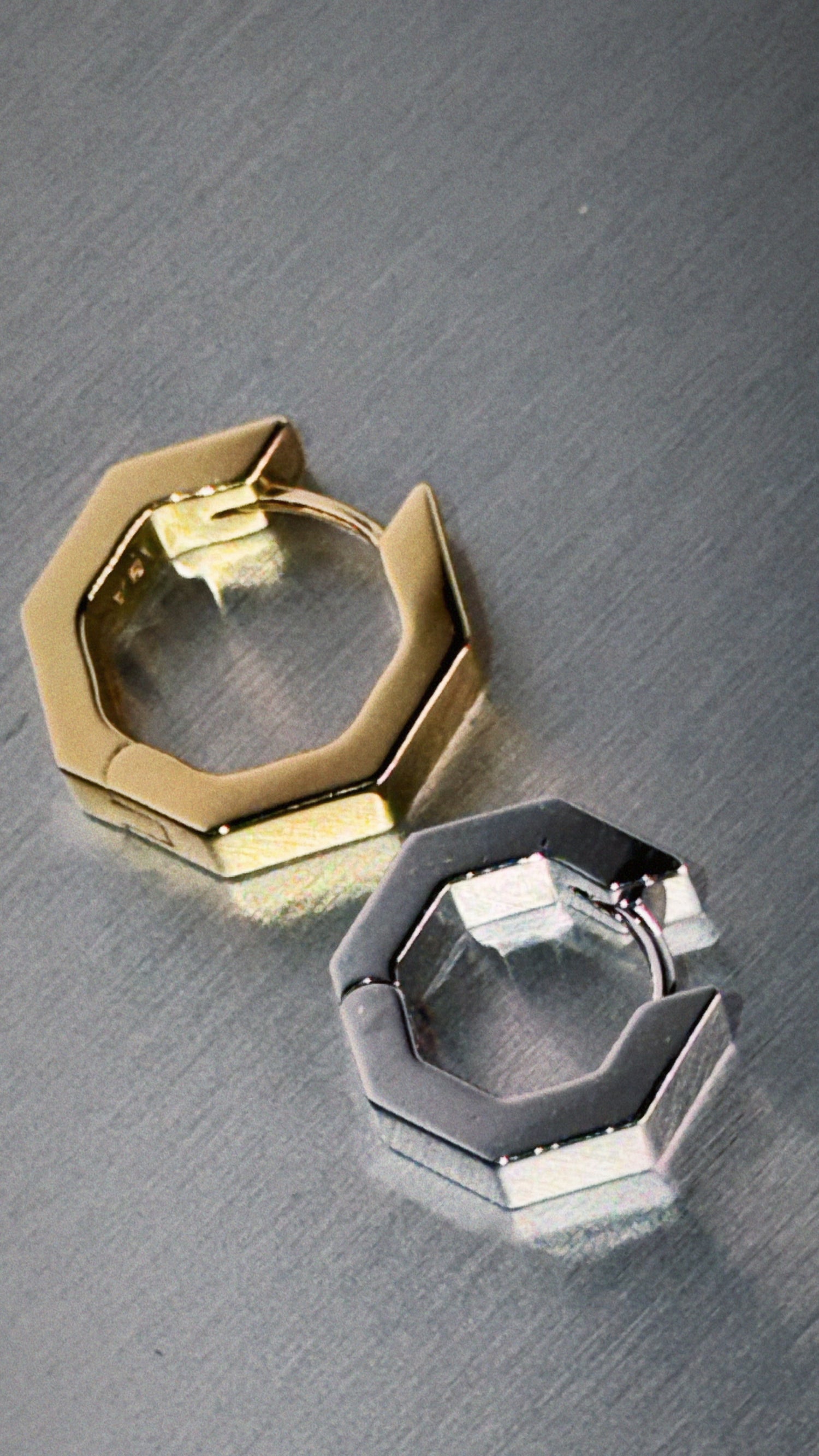 BA Edge Large Earring-Goud/Zilver
