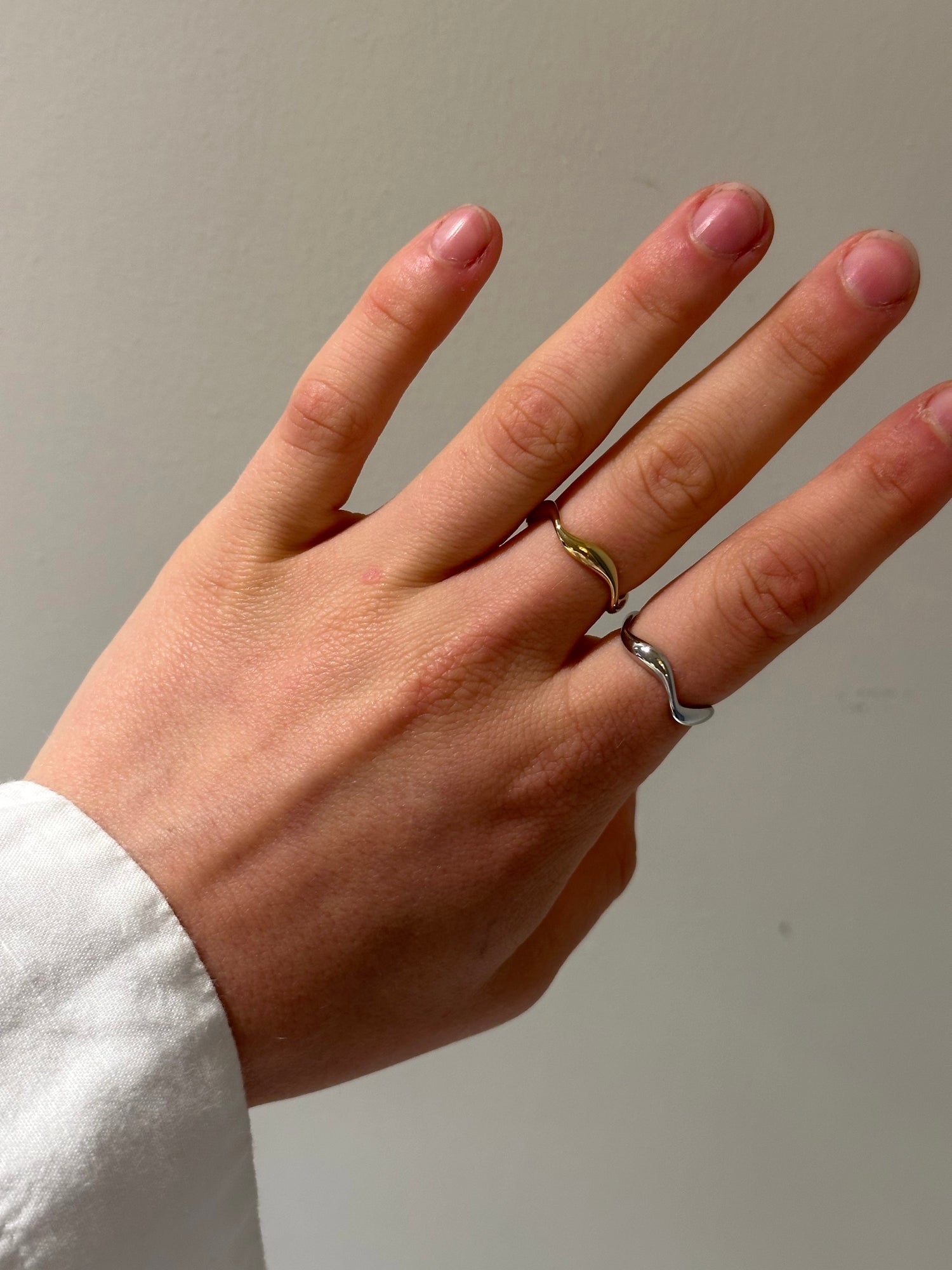 Féline Wave Ring-Goud/Zilver