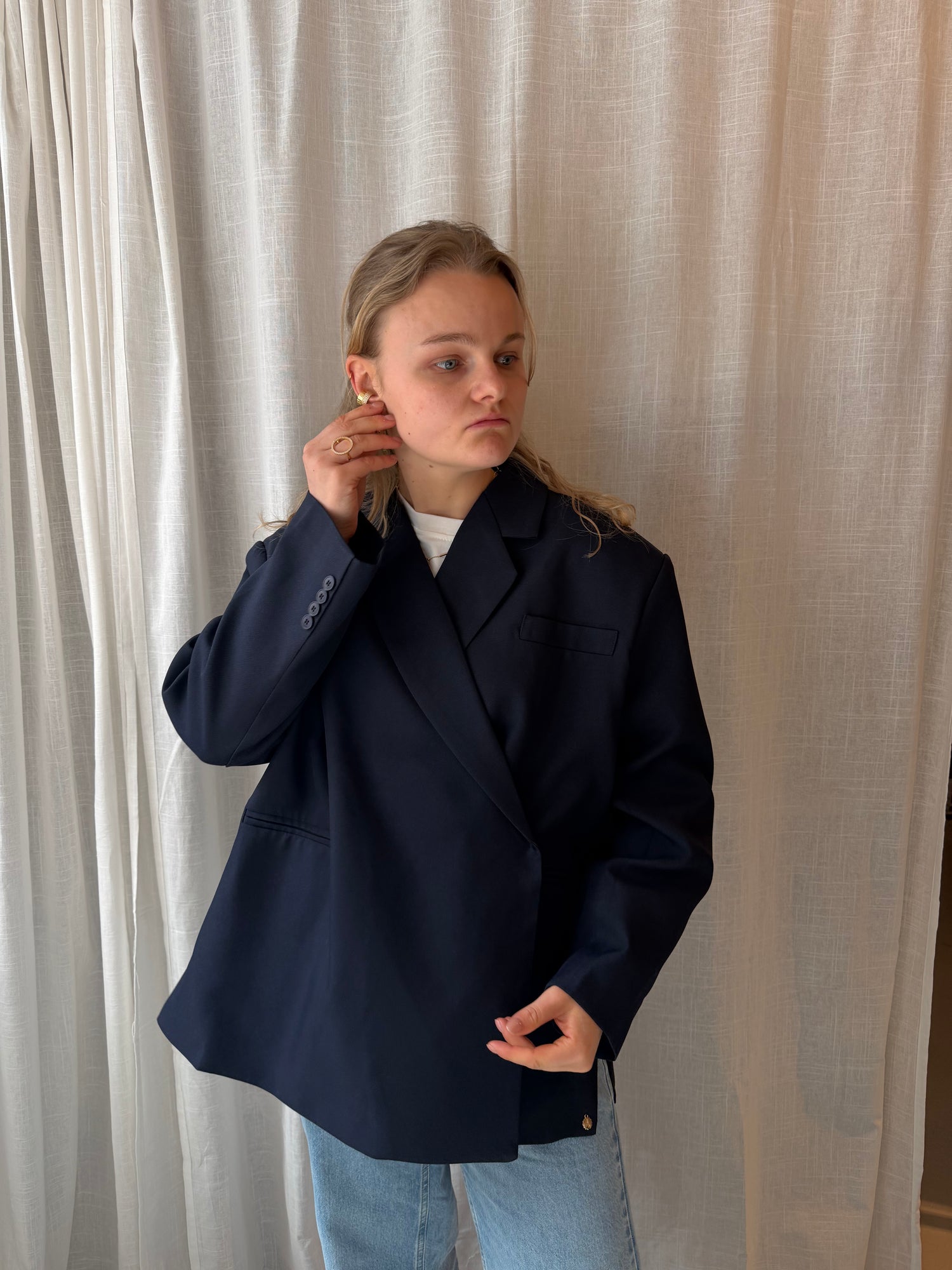 Julie Oversized Blazer Marine Blue