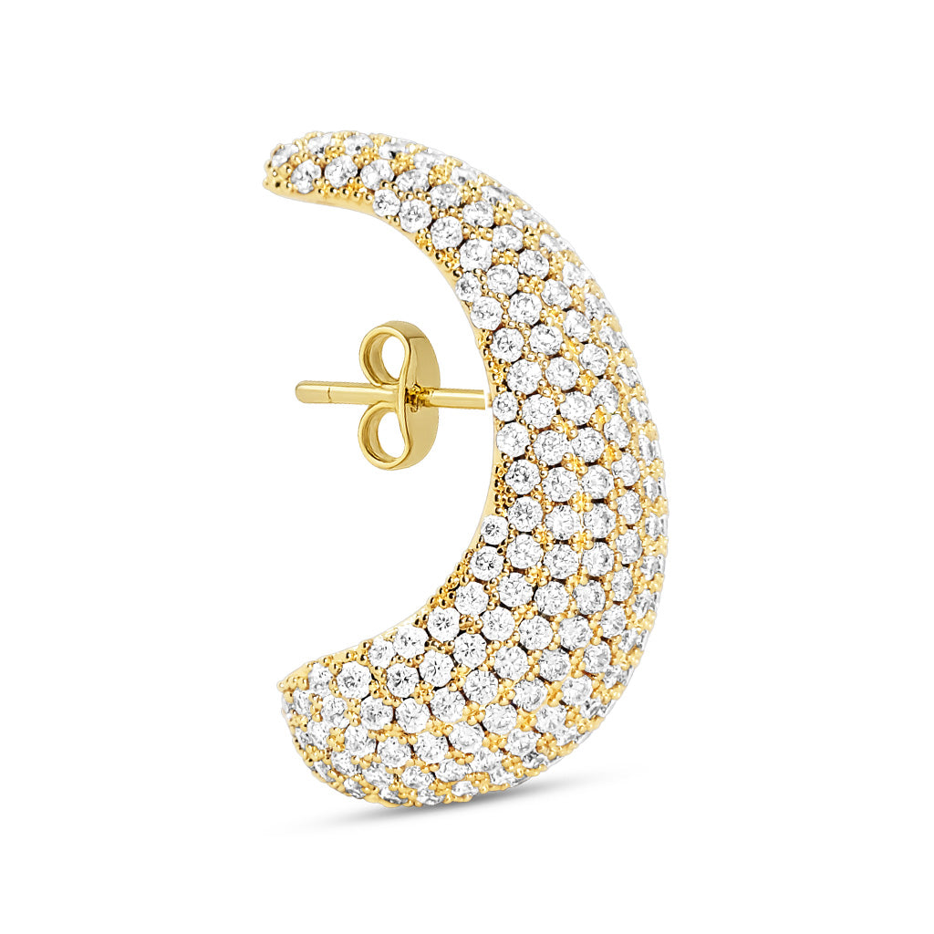 Bulb Diamond Earstud-Goud/Zilver