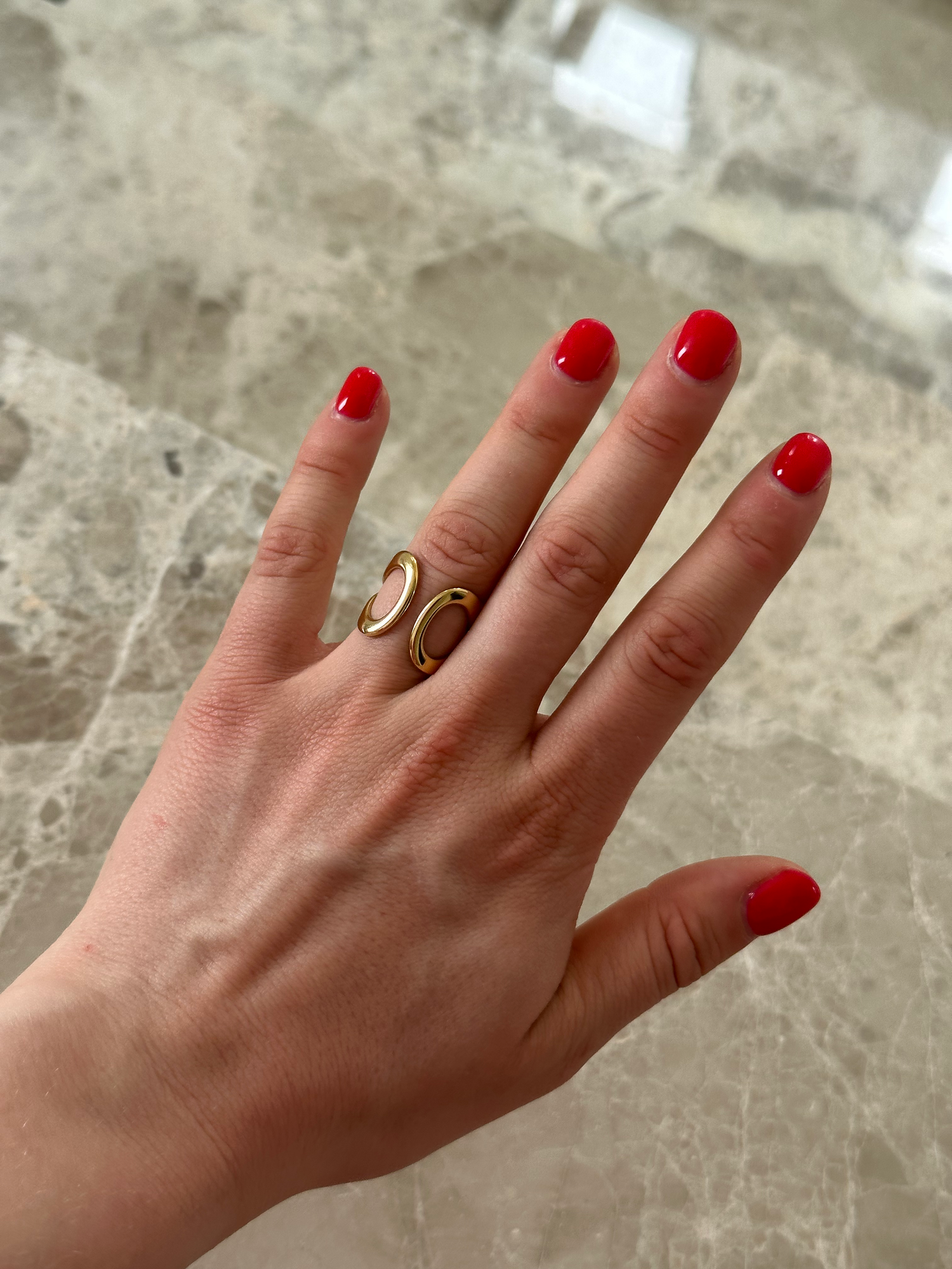 Open Golden Woven Ring
