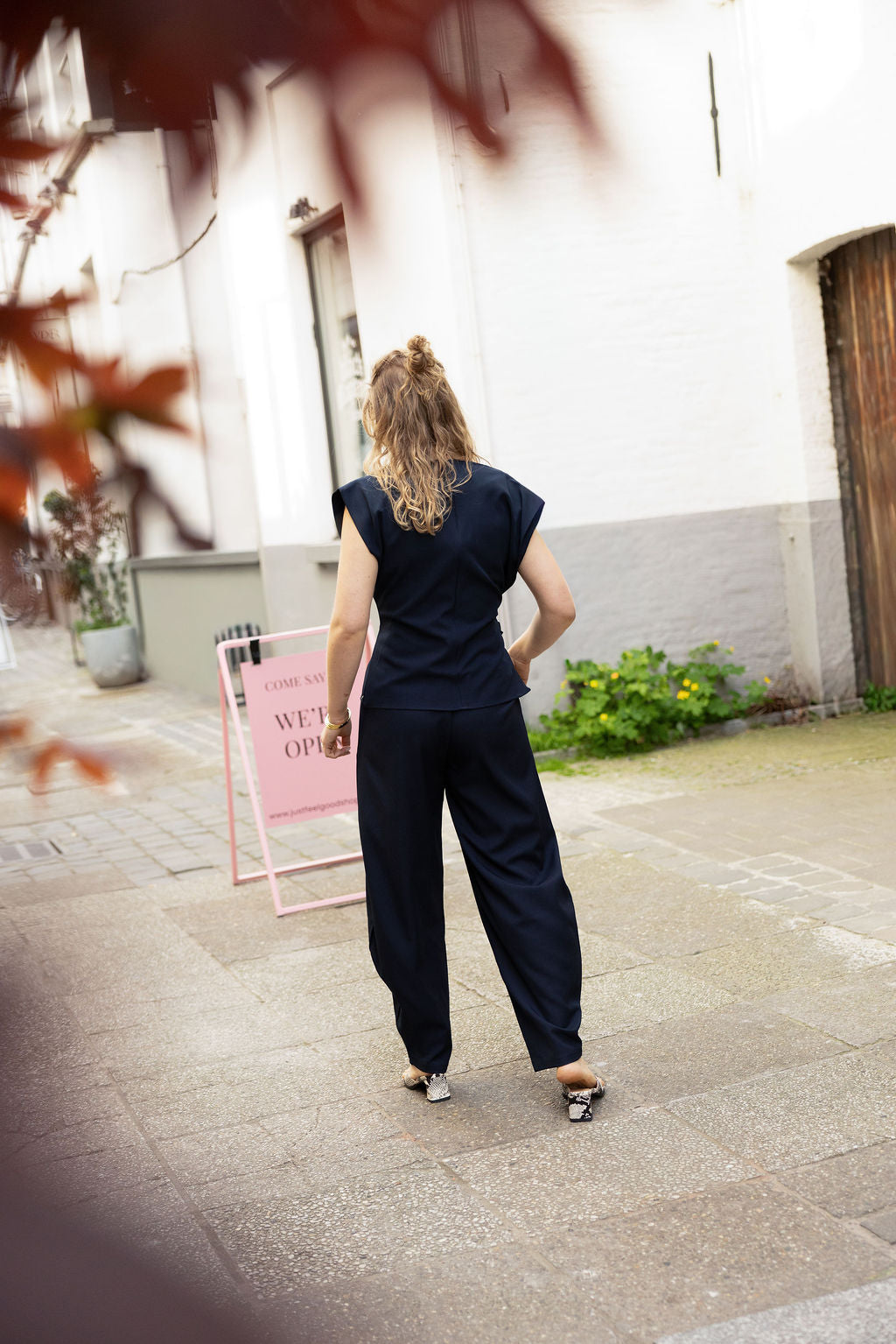 Nour Costume Pantalon Marine Blue