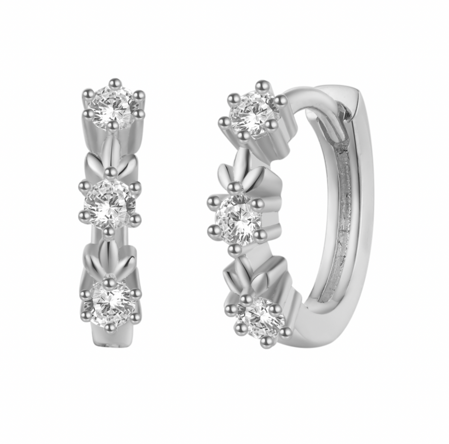 Tripple  Diamond Hoop Earring- Verschillende kleuren
