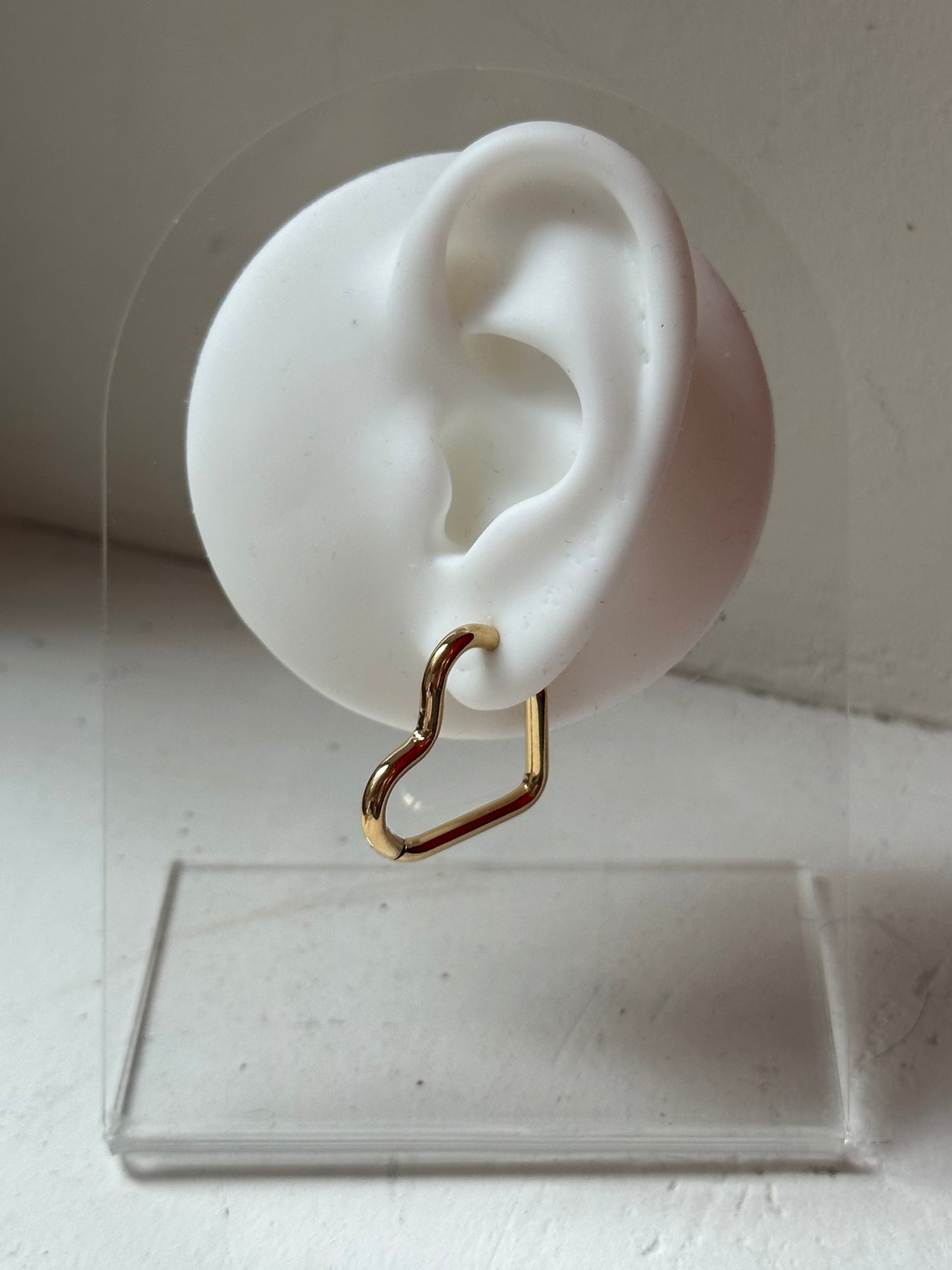 Big Golden Heart Earrings