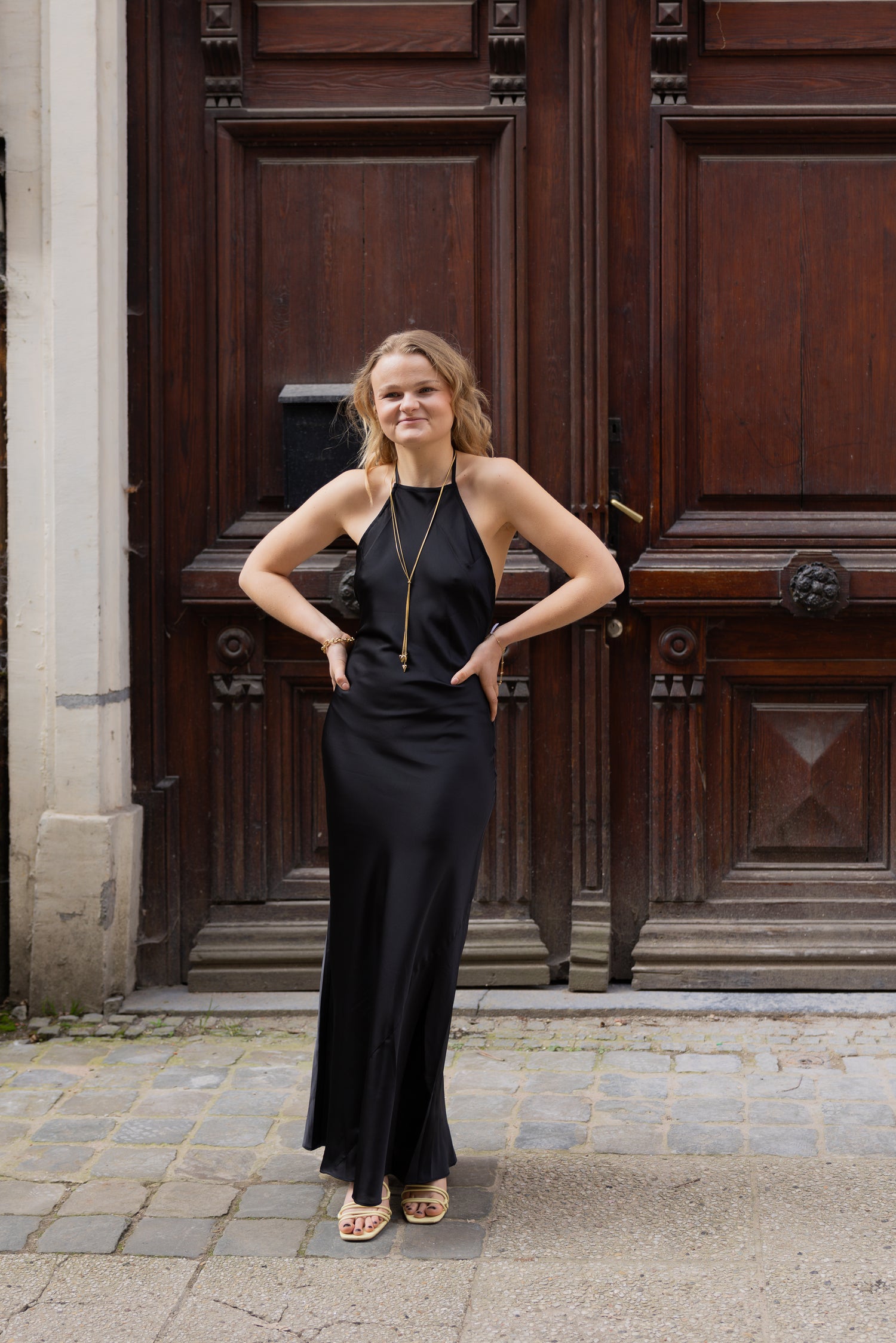 Alice Open Back Dress Black