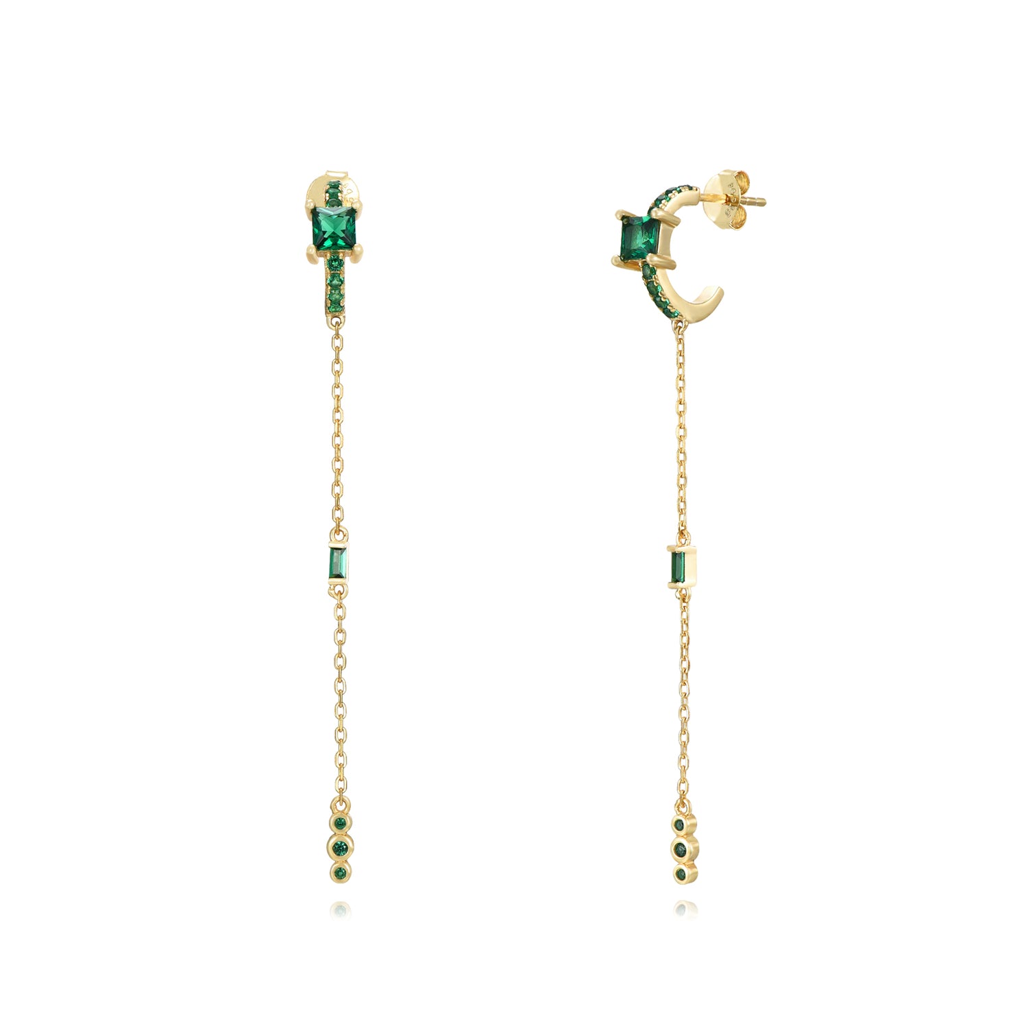 Hanne Semi Hoop Earrings-Goud/Zilver