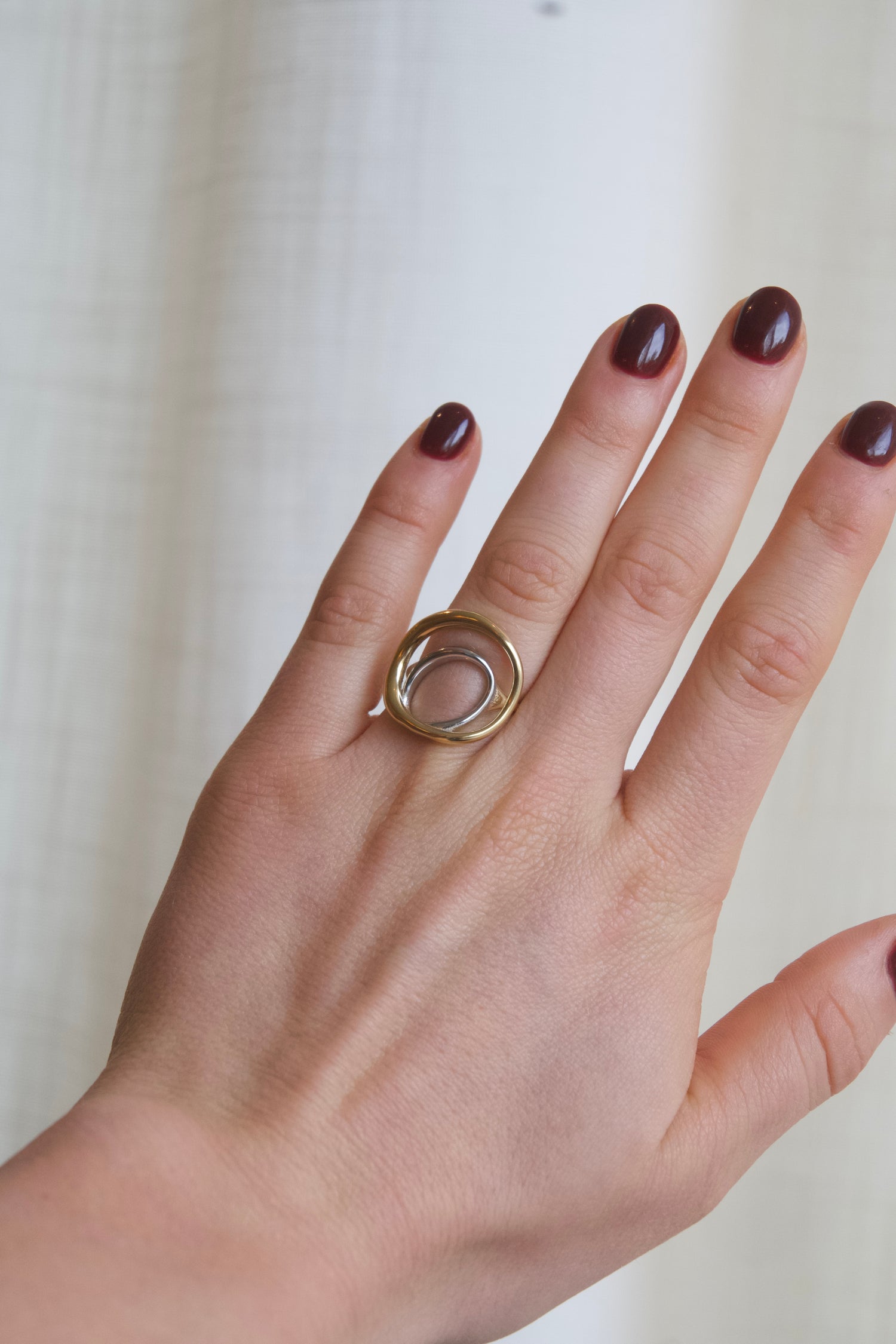 Hade Combi Double Circle Ring