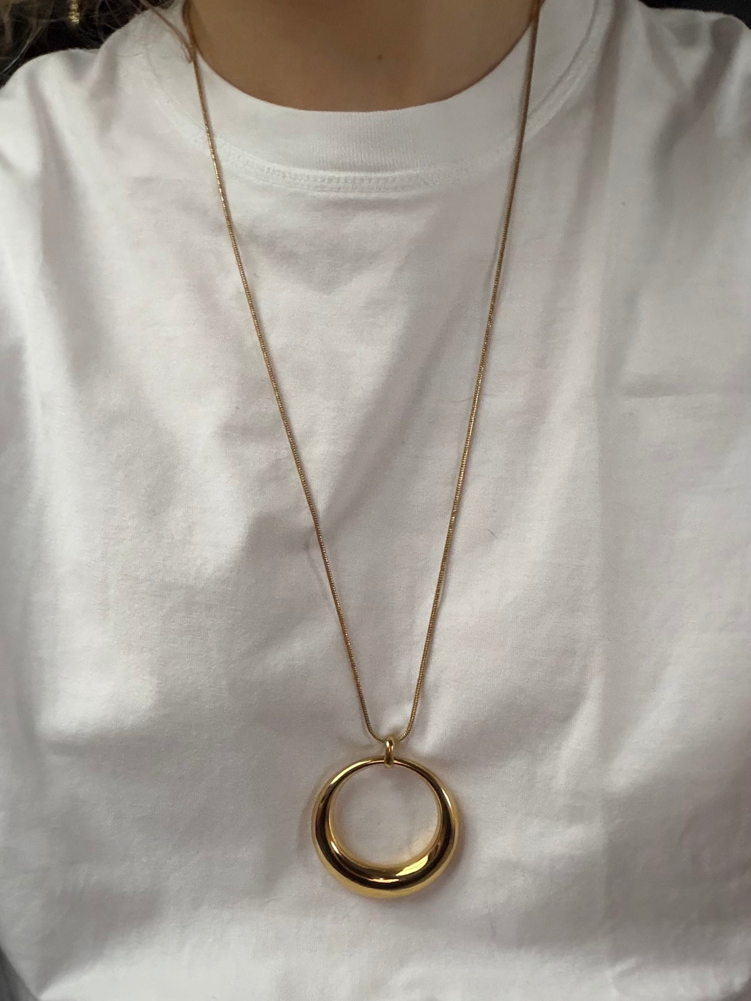 Big Golden Nala Hoop Necklace