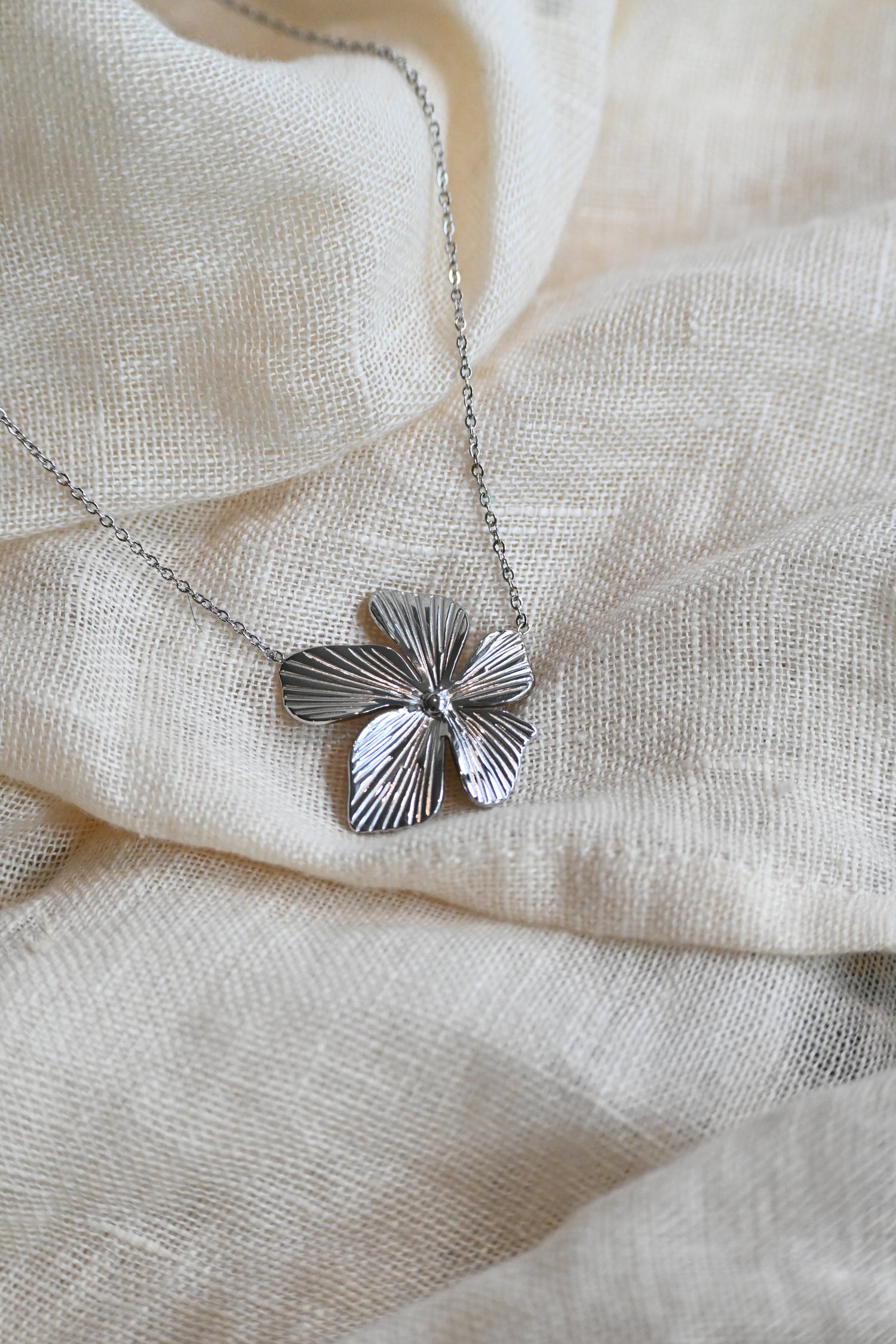 Silver Flower Necklace