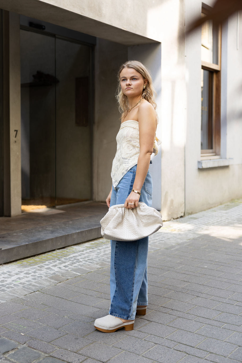 Ayla Woven Bag Beige
