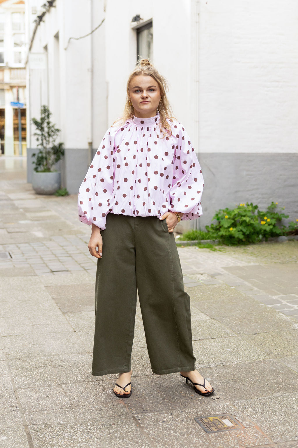 Jule Balloon Pantalon Kaki